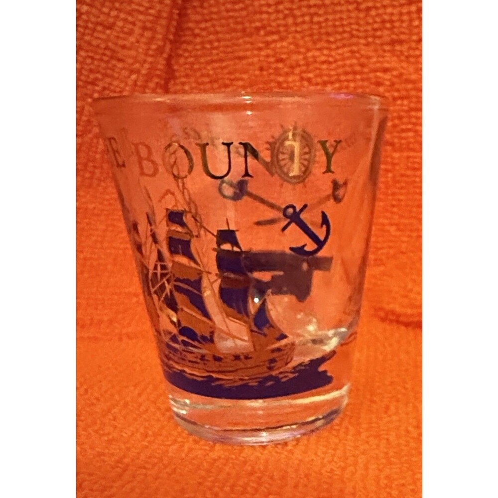 The Bounty Historic Sailing Ship Antique Standard Shot Glass Nautical Maritime